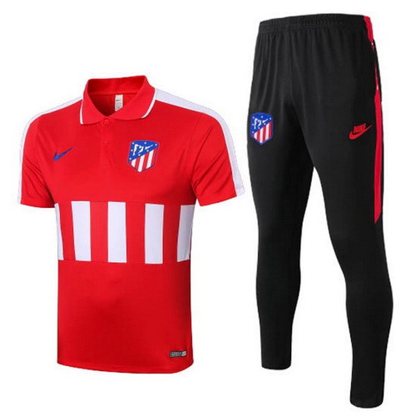 Polo Conjunto Completo Atlético de Madrid 2020/21 Rojo Negro